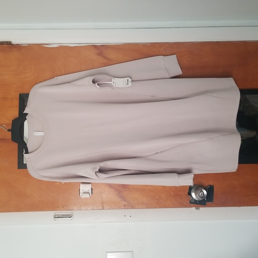 STYLUS Long Sleeve Crew Neck Dress